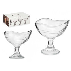 COPA VIDRIO HELADO CON PIE RAYAS 180ML