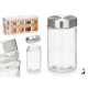 SET 4 TARRO REDONDO TAPA ACERO 1L