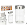 SET 4 ROUND JARS STEEL LID 1L