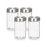 SET 4 TARRO REDONDO TAPA ACERO 1L