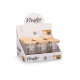SQUARE BOROSILICATE JAR BAMBOO LID SALT 1,2L