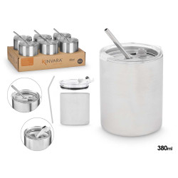 STAINLESS STEEL STRAW CUP LID 380ML