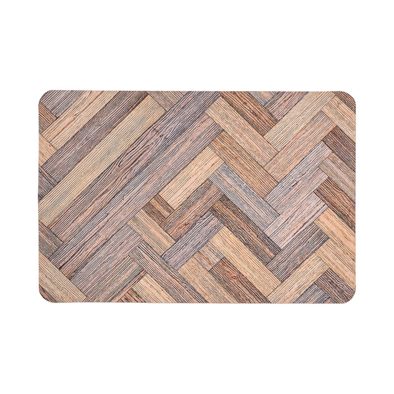 TAPIS DE CUISINE EFFET BOIS 40X60CM