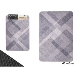 ALFOMBRA COCINA ROMBOS GRIS 40X60CM