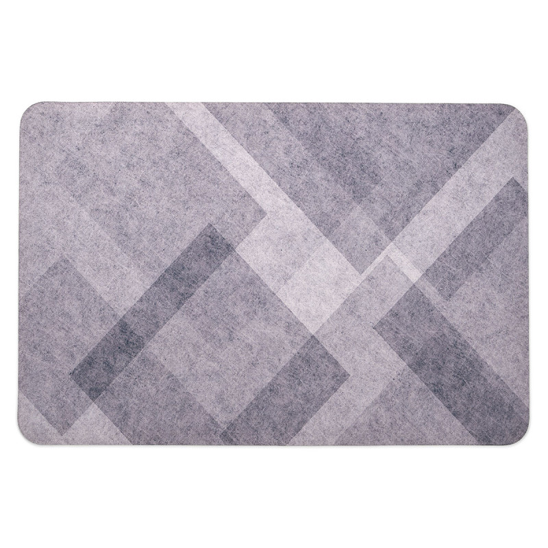 TAPIS DE CUISINE LOSANGES GRIS 40X60CM
