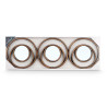 SET 3 MIROIRS ANNEAUX NOIR DORÉ