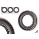 SET 3 MIROIRS RONDS NOIR DORÉ