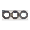 SET 3 ROUNDED MIRROWS GOLDEN BLACK 