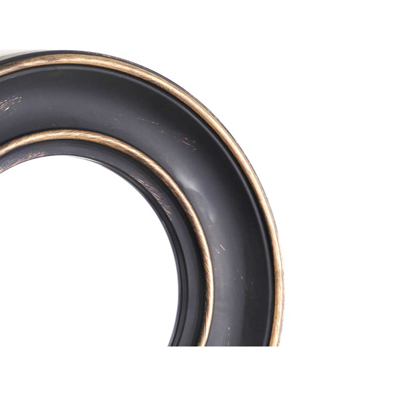 SET 3 ROUNDED MIRROWS GOLDEN BLACK 
