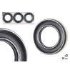 SET 3 SPECCHI ROTONDO NERO ARGENTATO 
