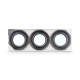 SET 3 MIROIRS RONDS NOIR ARGENTÉ
