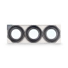 SET 3 MIROIRS RONDS NOIR ARGENTÉ