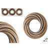 SET 3 MIROIRS RONDS ONDES NOIR DORÉ