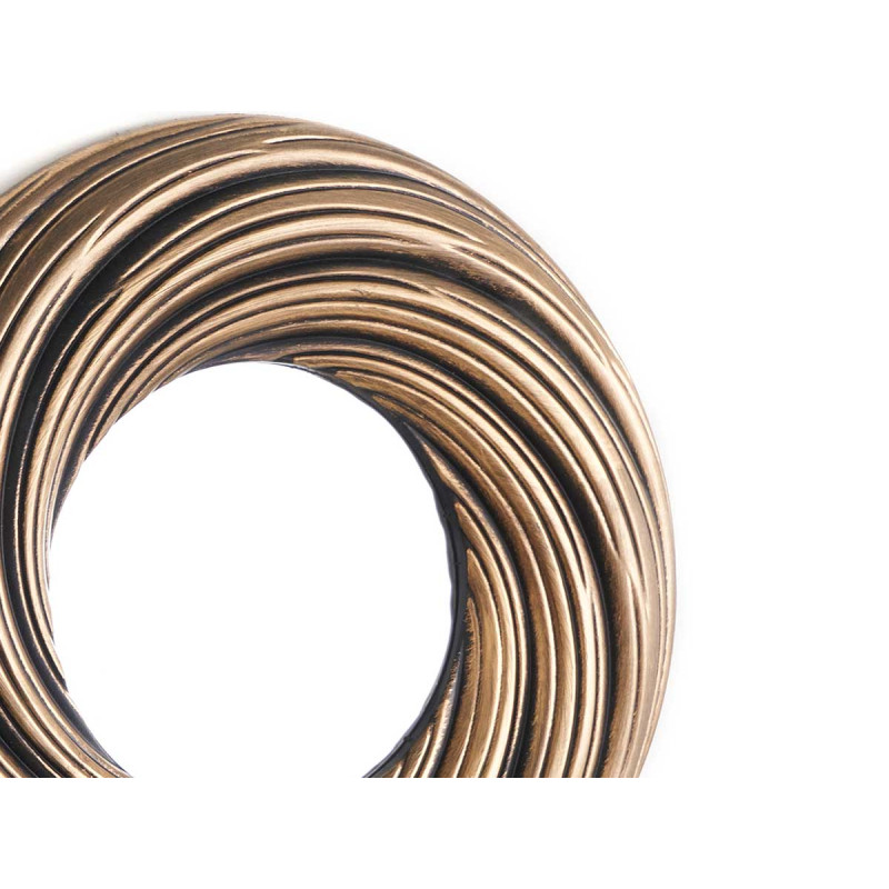 SET 3 ROUNDED MIRROWS BLACK AND GOLD WAVES 