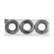 SET 3 ESPEJOS REDONDO ONDAS NEGRO PLATA