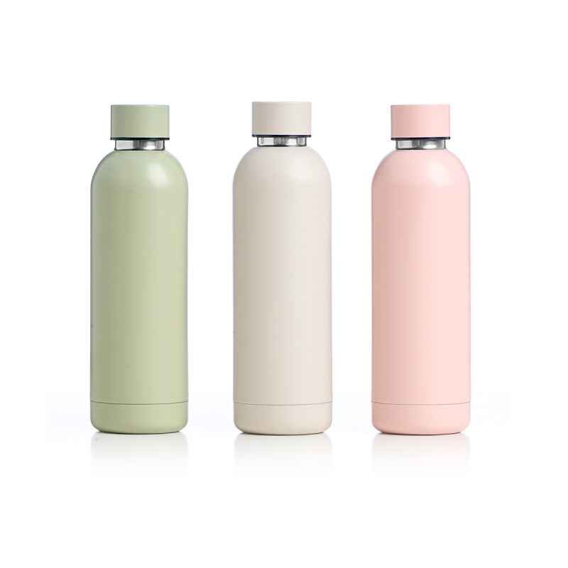 TERMO BASE ACERO 500ML SURTIDO 3 COLORES CLAROS