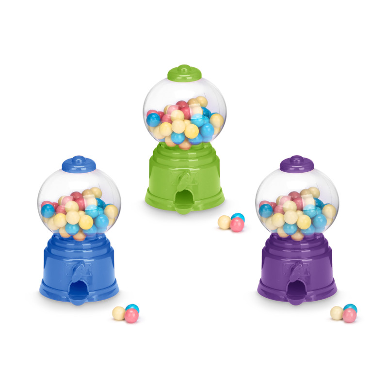 DISTRIBUTEUR CHEWING GUM 100GR ASSORT 3 COULEURS
