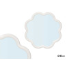 MIROIR FORME FLEUR BLANCHE 40X40CM