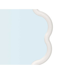 MIROIR FORME FLEUR BLANCHE 40X40CM