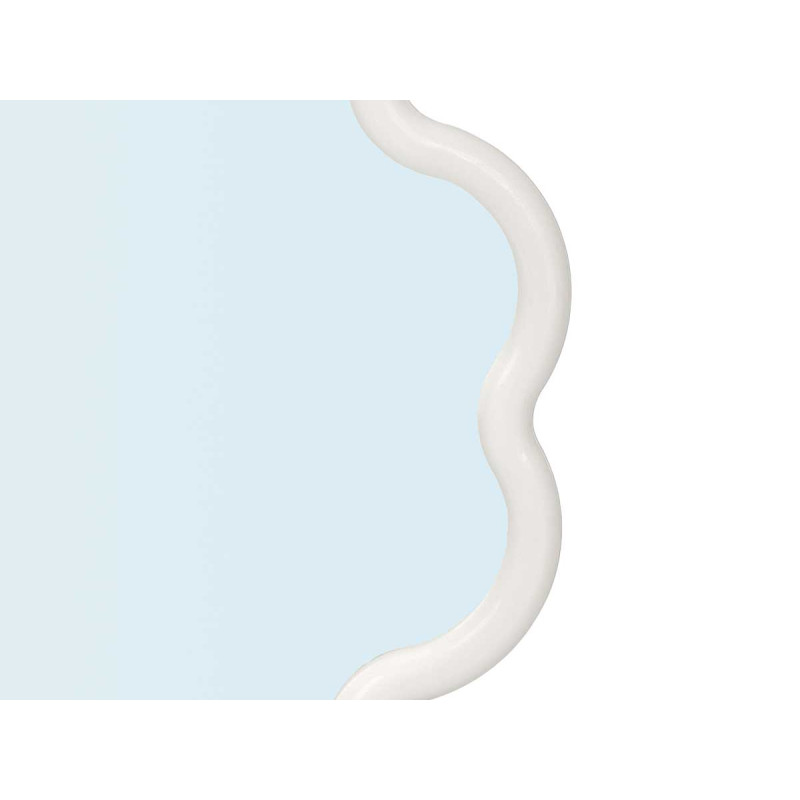 MIRROR FLOWER SHAPE WHITE 40X40CM