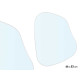 MIROIR FORME ABSTRAITE BLANC 66X53CM