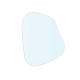 MIROIR FORME ABSTRAITE BLANC 66X53CM