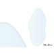 MIROIR FORME ABSTRAITE BLANC 106X50CM