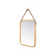 MIROIR RECTANGULAIRE EN BAMBOU 38CM SANGLE EN CUIR