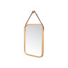 ESPEJO BAMBU RECTANGULAR 41X33CM CORREA CUERO