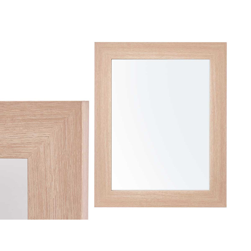 MIRROR 38X48 NATURAL BROWN FRAME