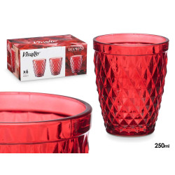 VERRE DIAMANT ROUGE 250 ML
