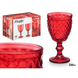 CALICE DIAMANTE VERMELHO 220 ML