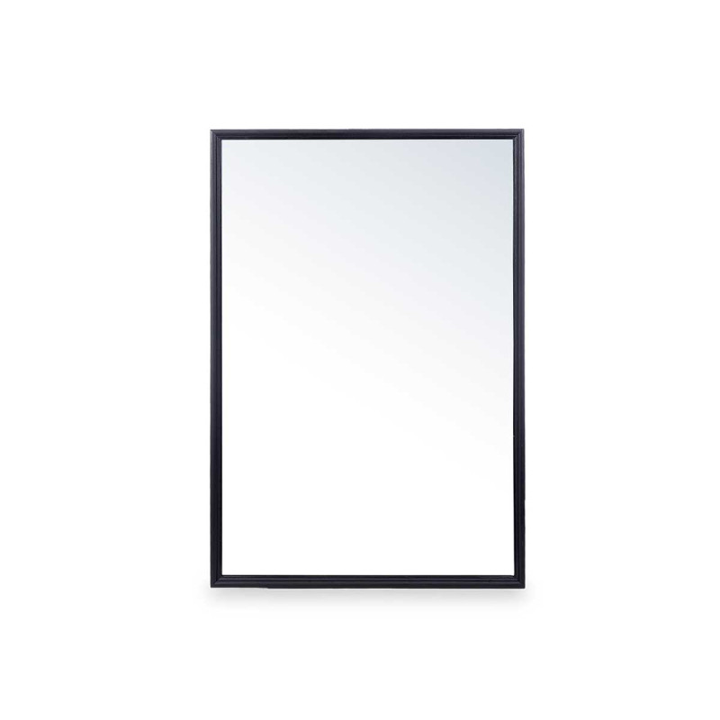 WALL MIRROR WOODEN FRAME 80 X 120 CM BLACK