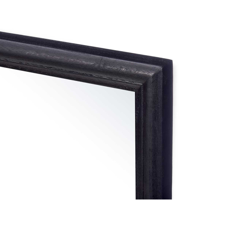 WALL MIRROR WOODEN FRAME 80 X 120 CM BLACK