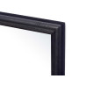 SPECCHIO PARETE CORNICE IN LEGNO 80 X 120 CM NERO