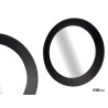 BLACK ROUND WINDOW MIRROR 80CM