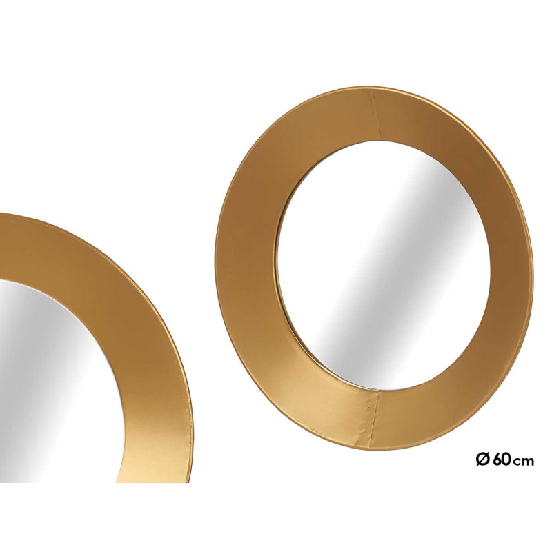 ESPELHO REDONDO DOURADO 60CM 