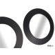 MIROIR ROND NOIR 60CM
