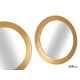 MIROIR ROND DORE 90CM