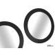 MIROIR ROND NOIR 90CM