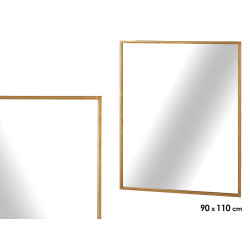 MIROIR RECTANGULAIRE DORE 110CM