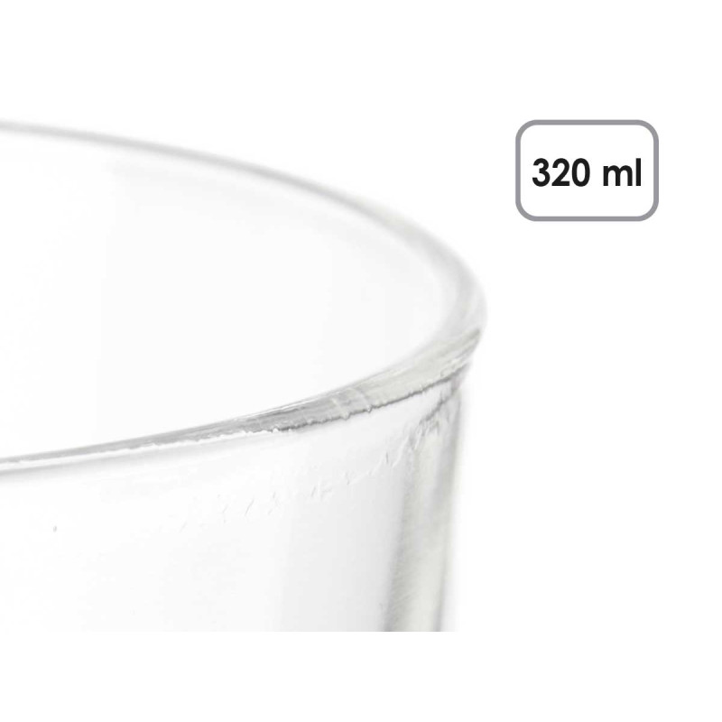 BICCHIERE VETRO WHISKY 320ML
