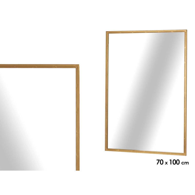 MIROIR RECTANGULAIRE DORE 100CM