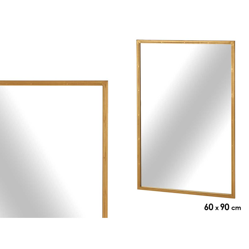 ESPEJO RECTANGULAR DORADO 90CM