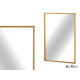 MIROIR RECTANGULAIRE DORE 90CM