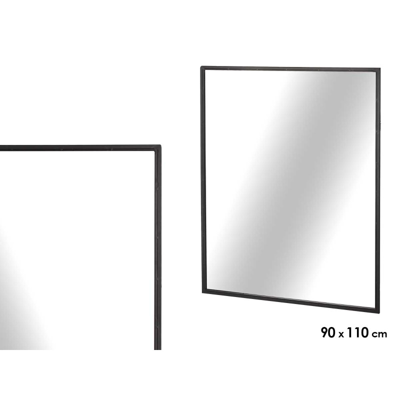 BLACK RECTANGLE MIRROR 110CM