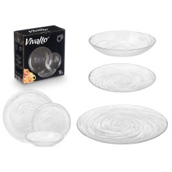 GLASS DINNERWARE 12 PCS