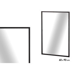 BLACK RECTANGLE MIRROR 90CM
