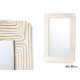MIROIR 60 X 90 CM COURBES NATUREL BLANC