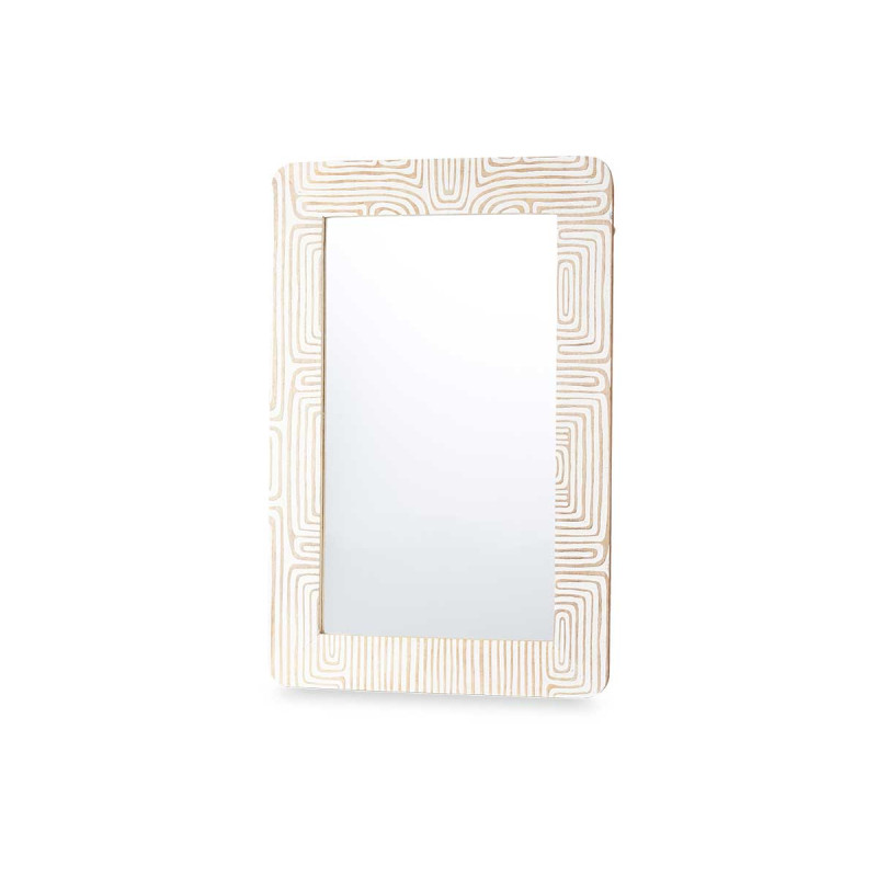 ESPEJO 60 X 90 CM CURVAS NATURAL BLANCO